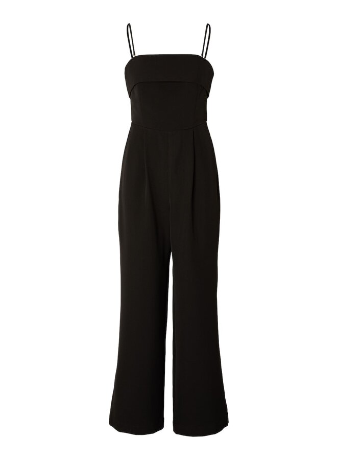 SELECTED FEMME - Slfvinelle strap jumpsuit zwart