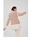 MUS&BOMBON - Besalu striped trui orange stripe