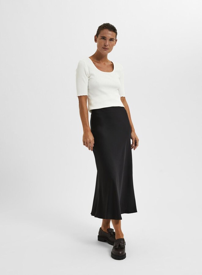 SELECTED FEMME - Slflena midi rok zwart