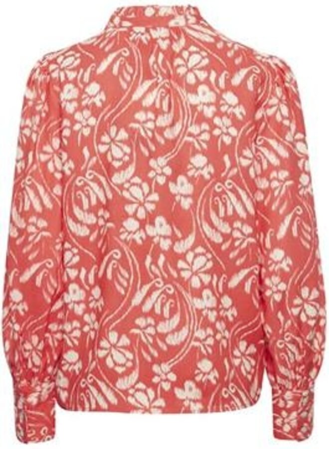 ICHI - Ihnasreen blouse hot coral