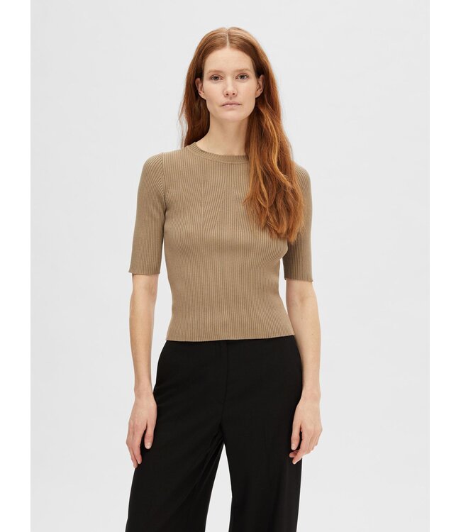 SELECTED FEMME - Slfmala top greige