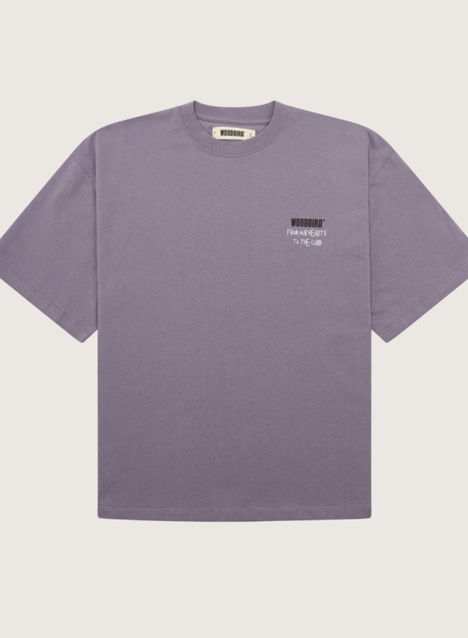 WOODBIRD - Juno state t-shirt paars