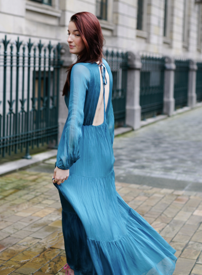 DASHOFDARING - The rhode maxi jurk blauw
