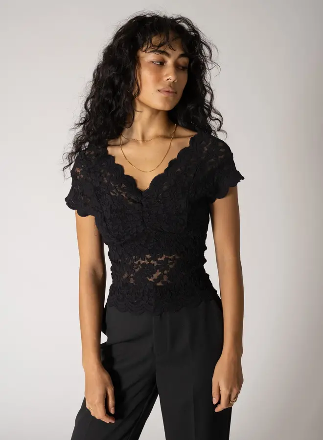 Lace top zwart hotsell