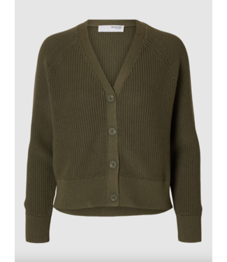 Selected Femme SELECTED FEMME - Slfbirla knit short cardigan groen
