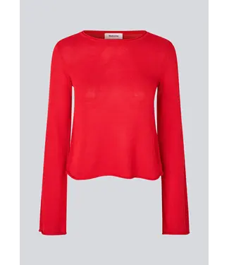 Modström MODSTRÖM - Ivonne flared o-neck fire red