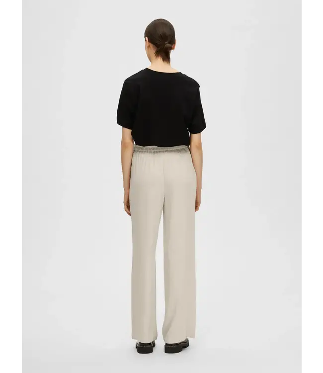 SELECTEDFEMME - Slfviva gulia broek sandshell