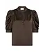 NEONOIR - Roella heavy satijn blouse bruin
