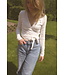 NEONOIR - Nia jersey wrap top wit