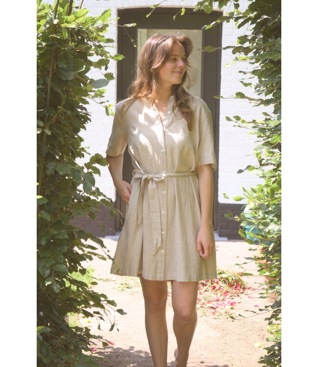 MSCH - Pennie ginia 2/4 jurk zand