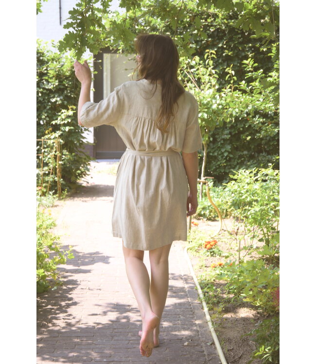 MSCH - Pennie ginia 2/4 jurk zand