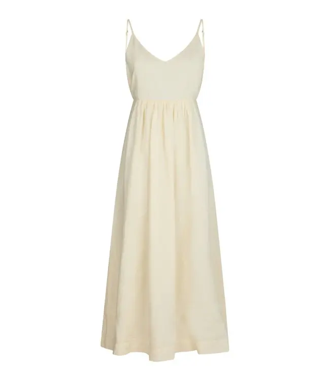 NEO NOIR - Savani Long Linen botergeel jurk