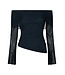 NEO NOIR - Addie Mesh Blouse navy