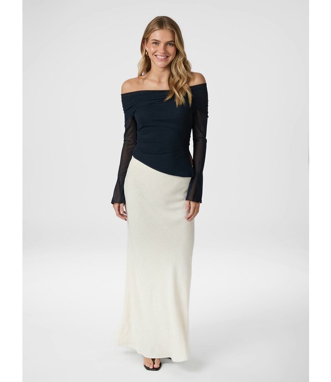 NEO NOIR - Addie Mesh Blouse navy