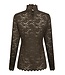 NEONOIR - Liza laceflower blouse bruin
