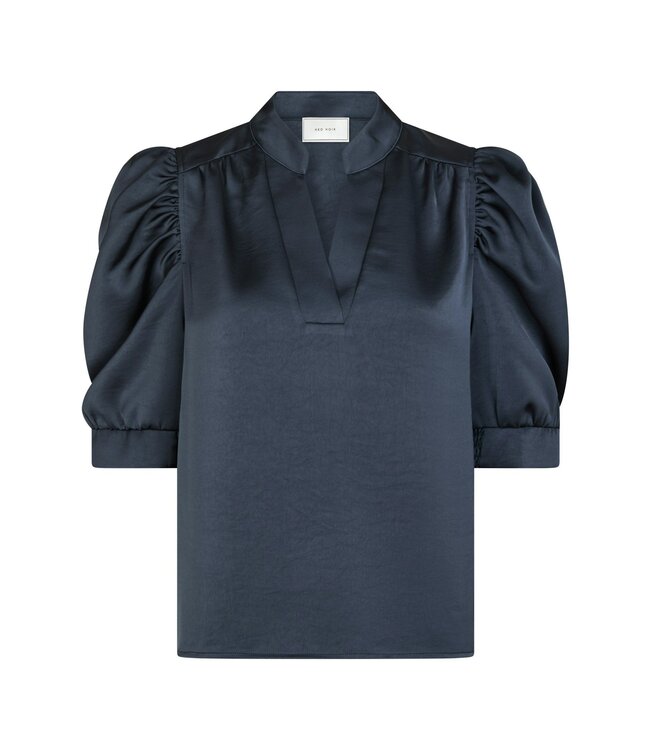 NEONOIR - Roella heavy satijn blouse blauw