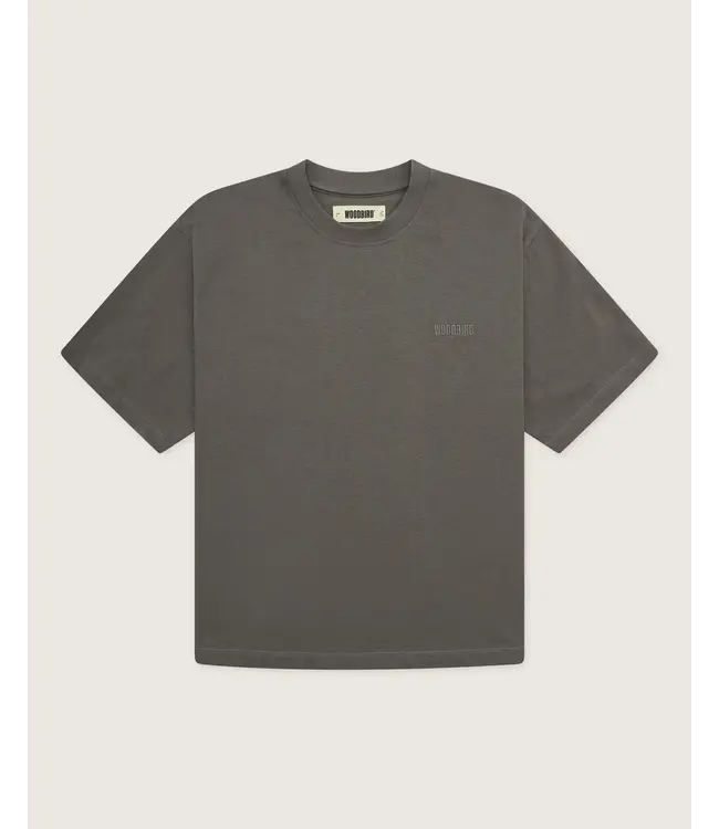 WOODBIRD - Juno t-shirt antra grey