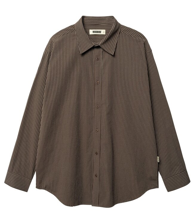 WOODBIRD - Becca stripe blouse brown