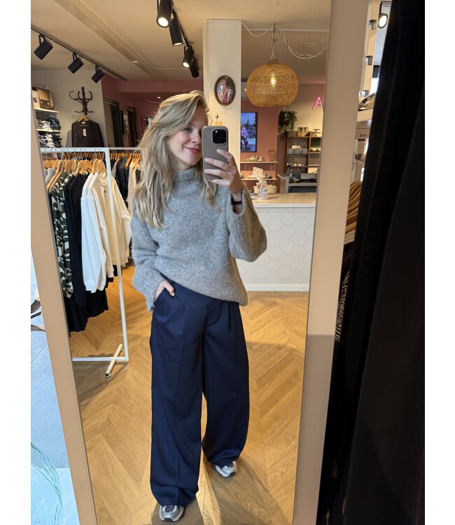 SELECTED - Slfgabriella trui high neck gray melange