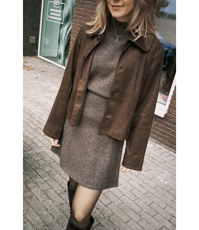 NEONOIR- Paulina trui brown melange