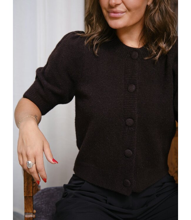 NEONOIR - Trudy deco vest dark brown