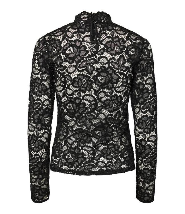 Y.A.S - Yaslacey  lace top zwart