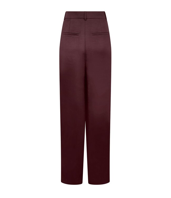 NEONOIR - Emmett heavy sateen broek burgundy