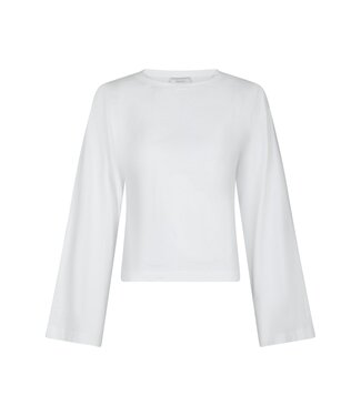 neo noir NEO NOIR - Paska boxy long tee wit