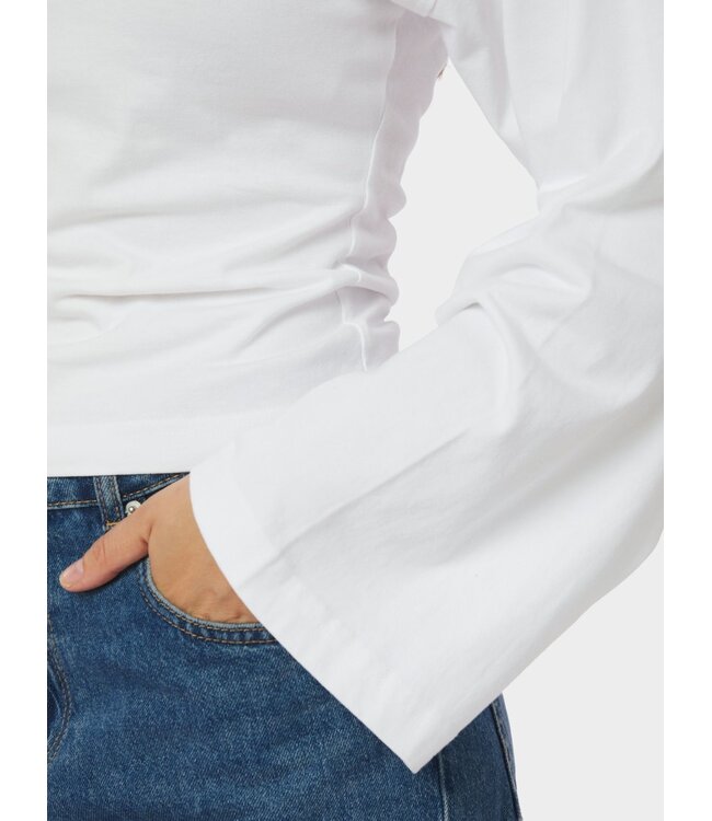 NEO NOIR - Paska boxy long tee wit