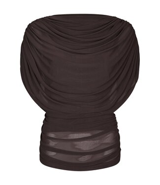 neo noir NEONOIR - Cottune drapy mesh top bruin