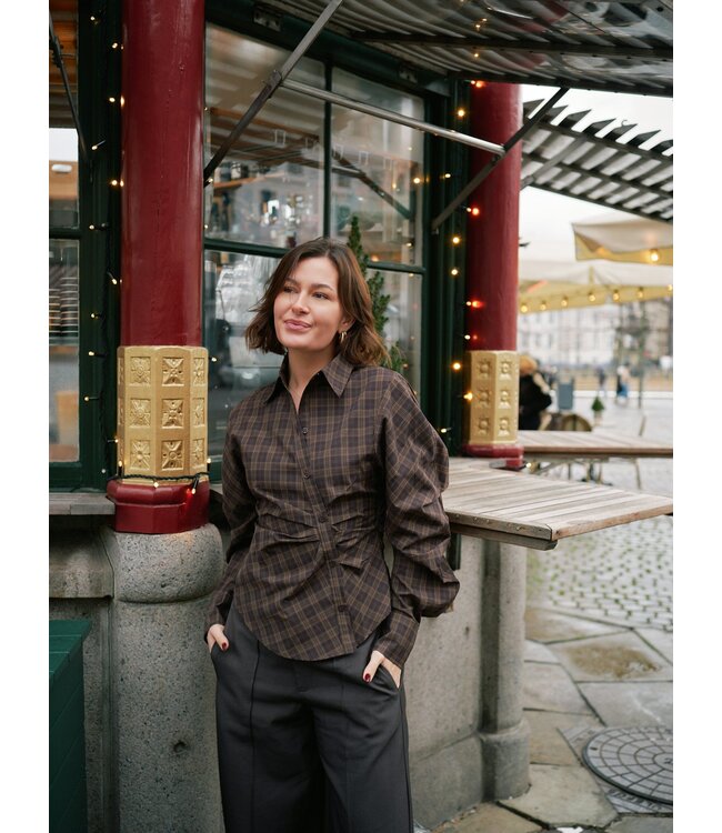 NEONOIR - Neoella check blouse