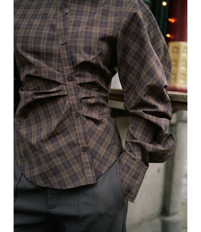 NEONOIR - Neoella check blouse