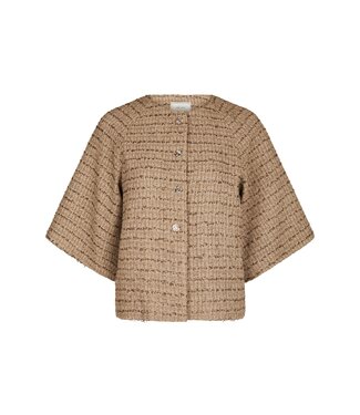 NEONOIR - Rosella boucle mini jacket taupe