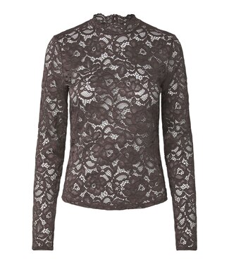 Y.A.S. Y.A.S - Yaslacey lace top chocolate brown