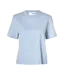 SELECTED - Slfessential boxy tee cashmere blue