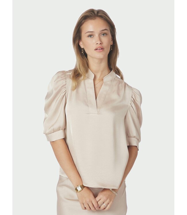 NEONOIR - Roella heavy satijn blouse champagne