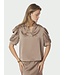NEONOIR - Roella heavy sateen blouse dark taupe
