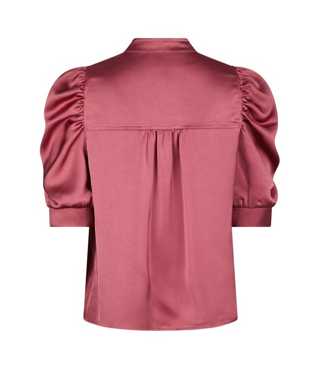 NEONOIR - Roella heavy sateen blouse cherry pink