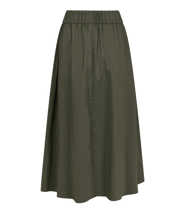 NEONOIR - Yara long poplin rok army