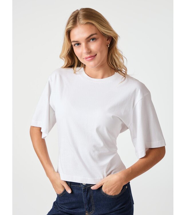 NEONOIR - Asha boxy t-shirt wit