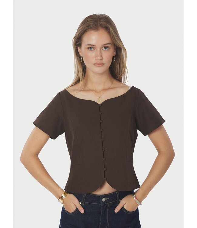 NEONOIR - Tango structure top dark brown