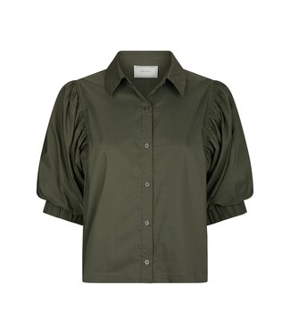 neo noir NEO NOIR - Etta poplin blouse army