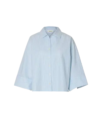 Selected Femme SELECTED - Slfester oversized blouse blauw