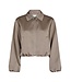 NEONOIR - Denielle heavy sateen jacket dark taupe