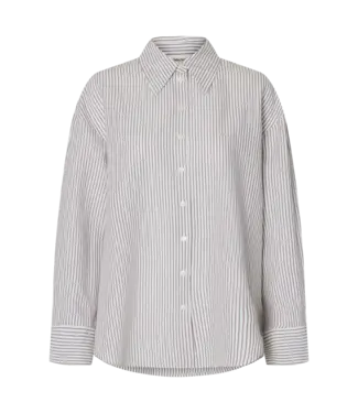 Selected Femme SELECTED - Slfcleo oversized blouse white/chocolate