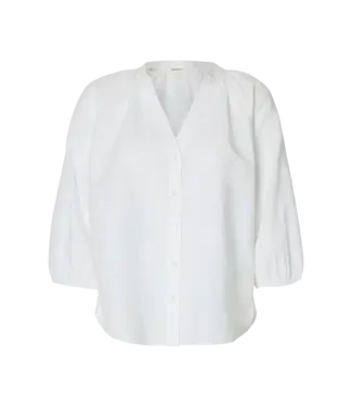 Selected Femme SELECTED - Slfcleo alberta linen wit blouse