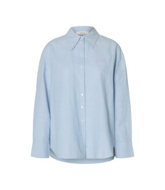 Selected Femme SELECTED - Slfcleo oversized blouse blauw