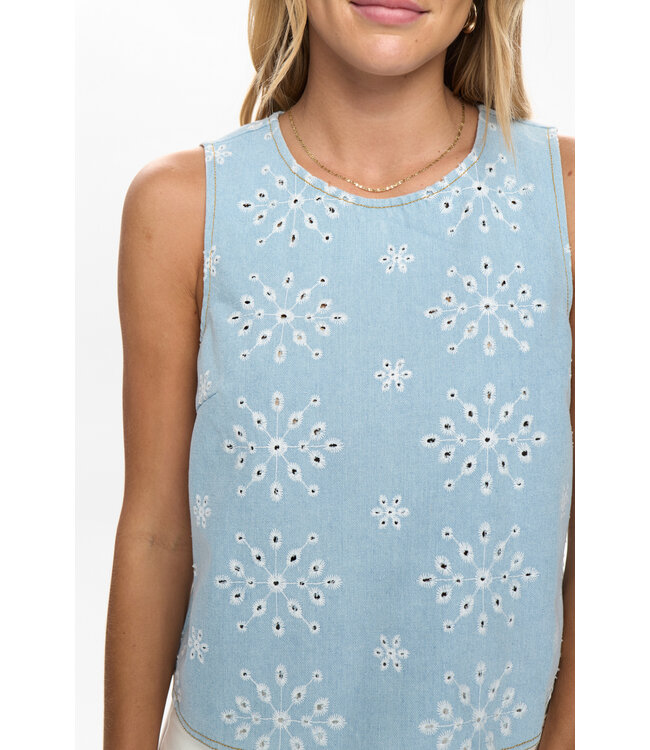 NÜMPH - Nudelilah top blauw