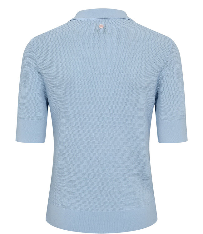 NÜMPH - Nucilia polo top blauw