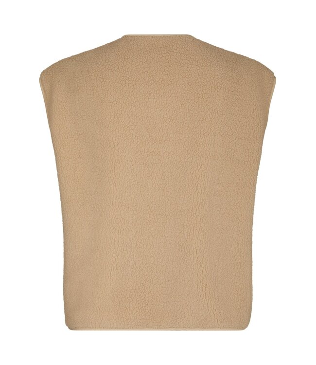 NEONOIR - Mariko teddy vest zand